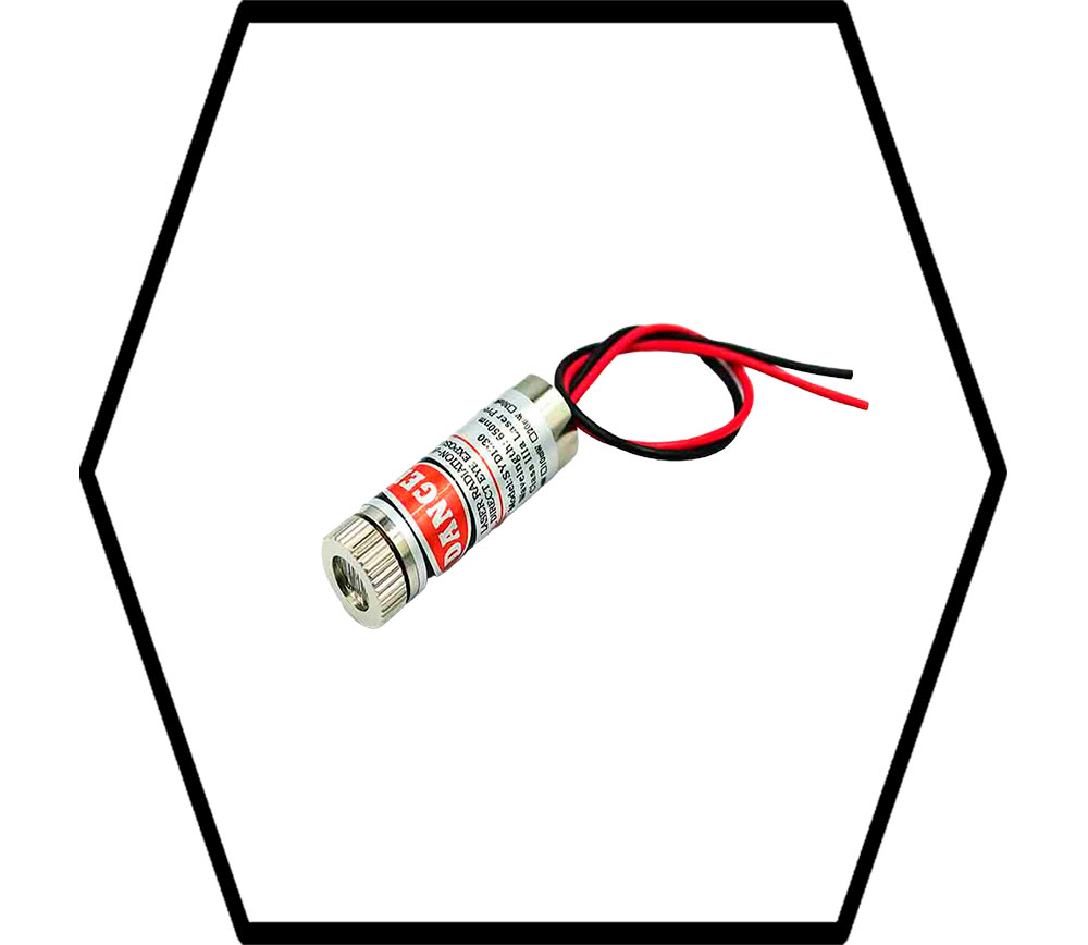 SKU 907 ) Módulo láser de línea roja 650nm 5MW enfocable para sensor 3D -  Dixontel