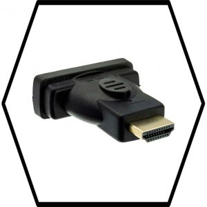 SKU 1066) Adaptador DVI a HDMI hembra a DVI macho - Dixontel